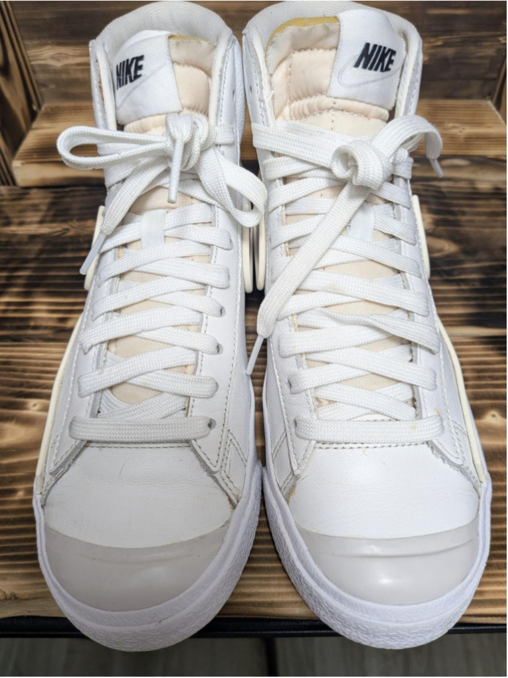Nike Blazer Mid D/MS/X Shoes Womens Size 6.5 White Leather Sneakers DC1745-100 - Picture 5 of 9